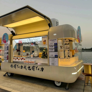 Truth Trending Street Side Road Food Cart Outdoor Movable Fully Equipped Mobile Kitchen Fast Food Trailer Food Truck
