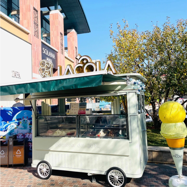 Multi Functional Dining Truck Electric Four Wheeled Cart Stall Fried Skewers Pancake Mobile Breakfast Trailer Food Truck